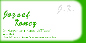 jozsef koncz business card